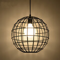 Light Game Room Wrought Iron Contracted Restaurant Fixture Cafe Pendant Lights Birdcage