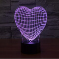 Heart Novelty Lighting Touch Dimming 3d Decoration Atmosphere Lamp Colorful Led Night Light