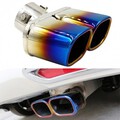 Escort Ford Tail Muffler Tips Pipes Dual Car Stainless Steel Exhaust