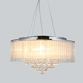 Pendant Light Drum Chrome Modern/contemporary Bedroom Dining Room Living Room Feature For Crystal Metal