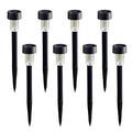 Plastic Led Bright Lighting Garden Light 8 Pcs Solar Lawn Light