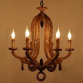 Mini Style Game Room Living Room Office Study Room Chandeliers Vintage Painting Metal