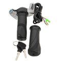 Electric Scooter Motorcycle Handlebar Grips LED Throttle Twist Digital Meter