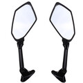 Diamond Pattern Mirror Black ZX-6R KAWASAKI ZX6R Motorcycle Side