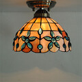 Shade Retro Fixture Inch Ceiling Lamp Tiffany