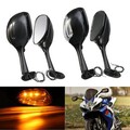 Rear View Mirror Motorcycle Side GSXR1000 LED Turn Signal Suzuki GSX-R 12V