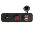 Colors Car 30V Lighter Port Voltmeter Car Dual USB 5V 2.1A Light Charging Different 6V 1A