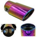 Vehicle 60mm Exhaust Tail Pipe Diameter Muffler Tip Universal Stainless Steel Car Inlet