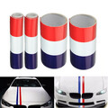 Hood 15CM White Blue Decoration Car Sticker Decal Emblem Stripe Flag Red Vinyl