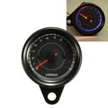 Speedometer Gauge RPM Universal Motorcycle Blue LED Tachometer Red