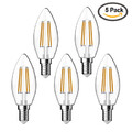 Kwb 4w Warm White Edison C35 Ac 220-240 V Cob 5 Pcs E14