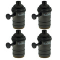 Vintage Light Holder Black Pendant Lamp Socket 4pcs Gold