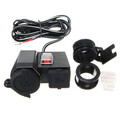 Socket Charger Cell Phone GPS Mount Waterproof Dual USB Lighter With Switch 12V