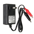 Black Rechargeable Red Clip Alligator Lead Acid Sealed Car Battery Charger 6V