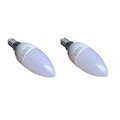 5w Smd Led Candle Light Ac 220-240 V Warm White 2 Pcs E14