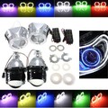 CCFL Bi-Xenon 2.5inch HID Conversion Halo Angel Eye Kit Hi Lo Lens Projector