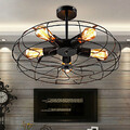 Industrial Chandelier Light Fan Tea Pendant Lamp Ceiling Vintage Metal