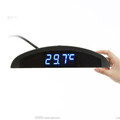 Clock LED Digital Function Voltmeter Thermometer 12V 3 in 1 Auto