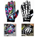 Motorcycle Racing Biker Full Finger Gloves Bone Skeleton Skull