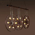 Iron Wheel Clothing Chandelier Store Cafe Bar Retro