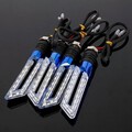 4pcs Blue Light Lamp Universal Motorcycle Turn Signal Indicators