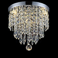 Ceiling Chrome Light Living Room Home Crystal Decor