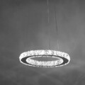 12w Crystal Dining Room Pendant Lamp Chrome Metal Modern/contemporary 30cm