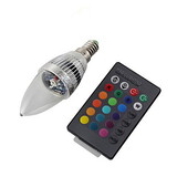 3w 220-240v E14 Remote Control 240lm Silver