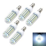 1200lm E14 Smd 240v 69-5730 Cool White Light Led Corn Bulb 5pcs 12w