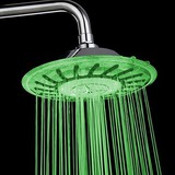 Inch Chrome Finish Grade Changing Rain Led Shower Head Abs Colorful