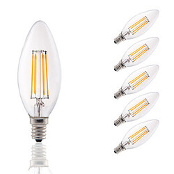 6 Pcs E12 3.5w Ac 110-130 V Dimmable Warm White Decorative