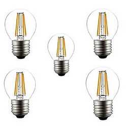 4w Cool White 400lm 5pcs E27 Filament Lamp G45 Ac220v