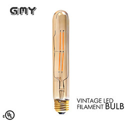 T10 Cob Vintage Led Filament Bulbs 2200k E26 Gmy Tube Amber