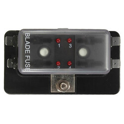 Power 4 Way Box LED Blown Circuit Fuse Blade Fuse Box