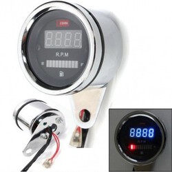 2 in 1 Gauge Oil Fuel Motorcycle LED Digital Speedometer Tachometer