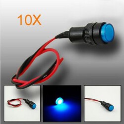 10X10mm Universal LED Indicator Dash Panel Warning Light Lamp