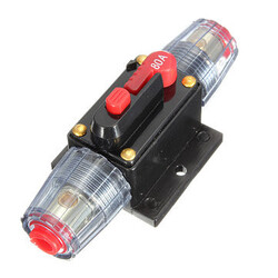 Circuit Breaker Inline DC12V Fuse 80A Car Stereo Audio