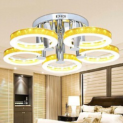 Chandelier Chrome Finish Led Acrylic Lights 90w Simple