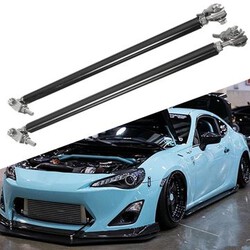 Frame Inch Black Support Car Rod Bumper Protector Adjustable Front Rear Splitter