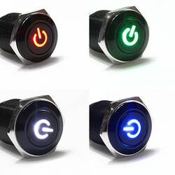 Eye Power LED Switch 12V Angle Car Latching Push Button