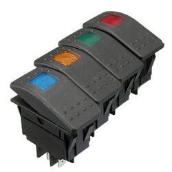 Car Van On-off Dash Illuminated SPST Switch LED Boat Marine Rocker