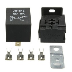 Terminals Socket Boat Automotive 12V Relay AMP 4 Pin Base Motorcycle Car 40A Van