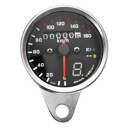 Motorcycle Odometer Speedometer Gauge Cafe Racer Bobber KMH 12V LED Backlight