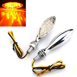 Turn Lights Indicators Silver LED Motorcycle