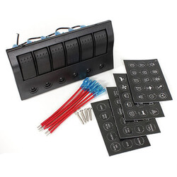 Circuit Breaker Gang LED Marine Boat Bridge Rocker Switch Panel