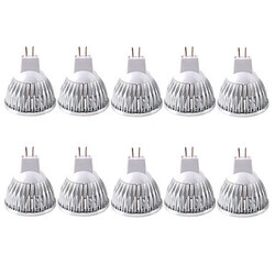 Ac 110-130 10 Pcs Led Spotlight 3w Dimmable 380lm Cob Mr16 Decorative