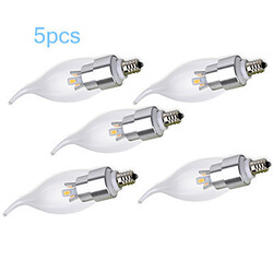 Ac 220-240 V 250-300 5 Pcs 3w E14 Candle Light Ca35 Cool White