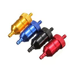 Petrol Gas Liquid Reusable Gasoline Fuel Filter Aluminum Universal Motorcycle