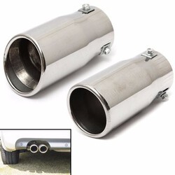 Muffler Auto Exhaust Tail Pipe Tip Stainless Steel Car Diesel Trim Universal