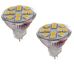 6.5w Warm White Mr11 Smd5050 2pcs 600lm Cool White Decorative 12led Dc12v